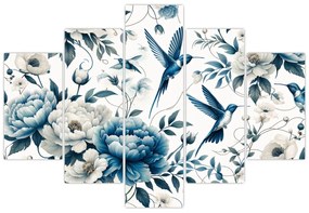 Tablou - Colibri cu flori (150x105 cm)