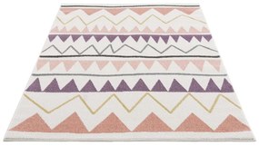 Covor modern colorat pentru copii, cu motiv în ZIG ZAG Lăţime: 140 cm | Lungime: 200 cm