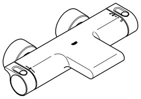 GROHE 34174001 - Baterie termostatată pentru cadă GROHTHERM 2000, 172 mm, crom lucios