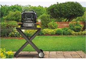 Gratar electric Ninja OG701EU, 2400W, Pana la 260C, Acoperire interna amina ceramica, Woodfire, Gri