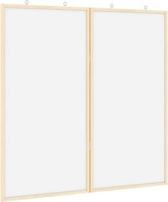 vidaXL Tablă de Anunțuri Manual Alb 80 x 80 x 1.4 cm Lemn masiv de pin