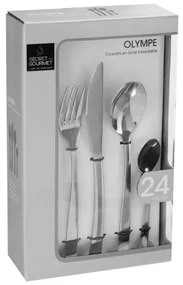 Set tacamuri OLIMPE, inox, 24 piese