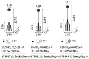 Lustra LED, Pendul din sticla COCO-1 SP