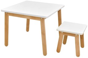 Scaun pentru copii Woody alb H30 cm