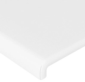 Tablie de pat, alb, 80x5x78 88 cm, piele ecologica 1, Alb, 80 x 5 x 78 88 cm