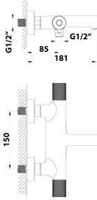 Sapho SOLARIS - baterie termostatică pentru cadă, negru mat