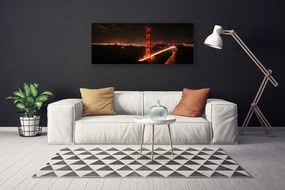 Tablou pe panza canvas Podul Arhitectura Negru Maro