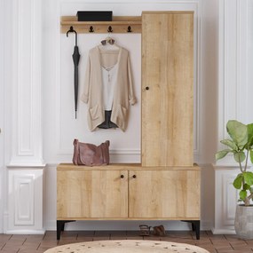 Mobilier hol Aliex 11 (stejar + negru). 1072325