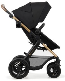 Cărucior de copii combinat 3 în 1 KINDERKRAFT MOOV 2 AIR Pure black + scaun auto MINK PRO