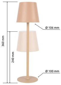 Lampă LED tactilă dimabilă de exterior Globo 58438S VANNIE LED/3W/3,7V IP44