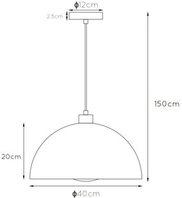 Lustră pe cablu SIEMON 1xE27/40W/230V portocalie Lucide 45496/01/44
