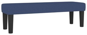Pat continental cu saltea, albastru, 160x200cm, material textil Albastru, 160 x 200 cm, Nasturi de tapiterie