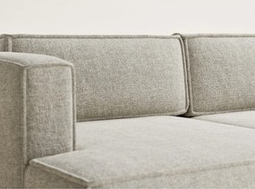 Colțar bej extensibil/cu spațiu de depozitare cu tapițerie din chenille (cu colț pe partea stângă/cu șezlong) Velto – Maison de Rêve