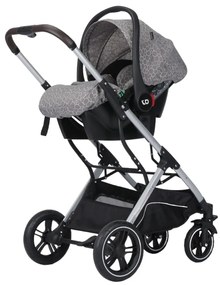 Carucior nou nascuti 3 in 1 NOVOKIDS™ H3100 series, Cu geanta bebe, Cadru Aluminiu, Amortizoare, Roti din cauciuc plin AVE, Landou, Scoica auto,