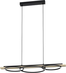 Eglo 901714-LED Lustră reglabilă BOYAL 2xLED/12,5W/230V+LED/15,5W bej/negru