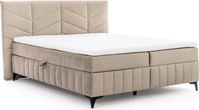 Pat Boxspring Penia 160x200 cu spațiu de depozitare - catifea bej Element 6