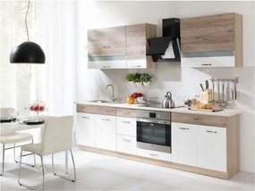Set bucatarie ECONO A, carcasa stejar sonoma/fronturi stejar san remo
