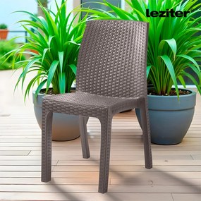 Scaun de grădină din plastic Vanda, cappuccino