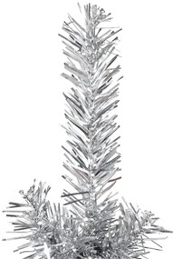 Jumatate brad de Craciun subtire cu suport, argintiu, 180 cm 1, Argintiu, 180 cm