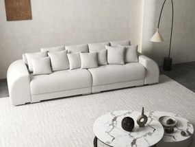 Canapea extensibilă dumonde cu 2 lăzi de depozitare si sezut confortabil din spuma high-density, Verona Zoom Cream 310x100 cm