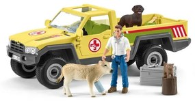 Mașină de teren veterinară Schleich 42503 cu veterinar, 28 x 11 x 10,5 cm