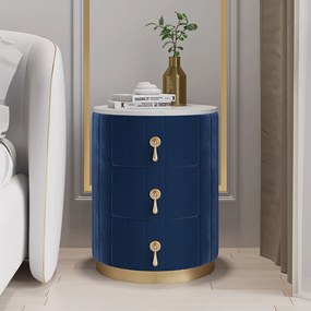 Noptiera modernă DEPRIMO 41489 în culoarea albastră - un accesoriu elegant pentru dormitor by Deprimo
