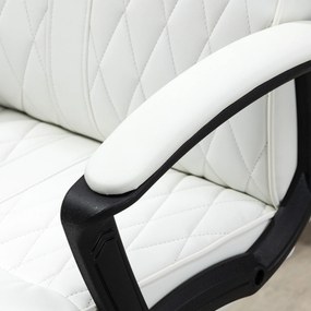 Vinsetto Scaun de Birou cu Spătar Înalt Înălțime Ajustabilă și Funcție de Înclinare 65x65x102-112,5 cm Crem | Aosom Romania