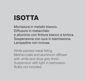 Plafoniera moderna ISOTTA 50x55cm, alb sau gri