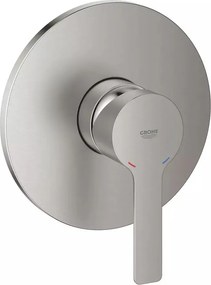 Baterie dus incastrata Grohe Lineare crom periat Supersteel fara corp ingropat