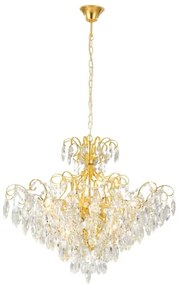 Lustră pe lanț FENOULLET 9xE14/25W/230V aurie Eglo 39606