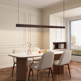 Immax NEO 07301L-LED Lustră suspendată reglabilă pe cablu MADEIRA, 33W/230V, Wi‑Fi Tuya, 152 cm, nuc