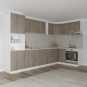 Corp Superior Colt Karo, Stejar Somona Inchis/Alb, 60 x 60 x 60 cm