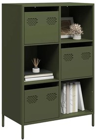 vidaXL Dulap înalt, verde măsliniu, 68x39x103,5 cm, oțel