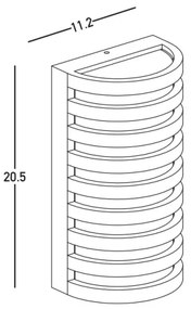 Aplică LED de exterior Zambelis E341 LED/10W/230V 3000K IP65 maro