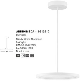Lustra LED suspendata design circular ANDROMEDA