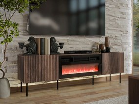 Masă TV cu șemineu electric Orlandio 180 (nuc warmia). Promo -17%. 1122774