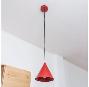 Pendul pe cablu ETNA II 1xE27/15W/230V Ø 18,5 cm, roșu