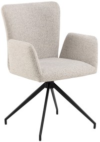 MAZZONI EXPORT SARETTA Bej Melanj (material Java 196) - SCAUN MODERN PIVOTANT TAPIȚAT PENTRU SALON/SUFRAGERIE/BIROU LOFT