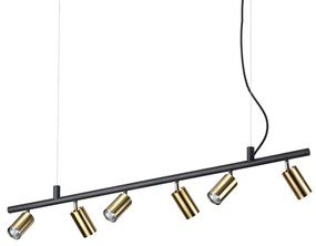 Lustra modera cu spoturi directionabile DYNAMITE SP6 OTTONE