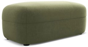 Taburet verde cu tapițerie din catifea Moana – Makamii