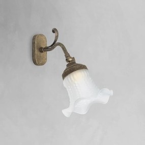 Aplica de perete stil clasic italian din alama si sticla Bell