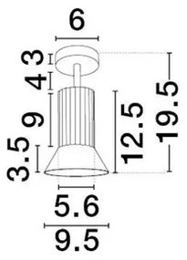 Spot aplicat directionabil design decorativ LUVIA, NVL-9011441