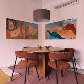 Lampă cu arc din alamă cu bază din marmură albă reglabilă - XXL