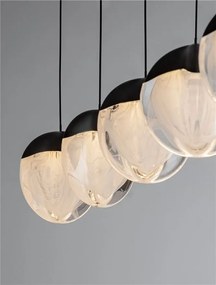 Lustra cu 5 pendule LED ALICIA negru