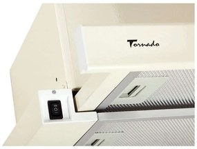 Hota Telescopica Incorporabila Tornado Storm 1200 (60), 1 motor, latime 60 cm, 3 viteze, absorbtie 1200 m3/ora, Bej