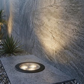 Spot modern pentru sol negru 3 lumini IP65 - Tribus