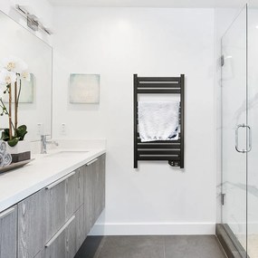 Radiator electric pentru prosoape 500W negru