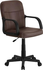 Scaun birou AYLA NEW, maro, piele ecologica/plastic, 55x59.5x89/101 cm