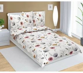 Bellatex Crepe lenjerie Makovice bej , 140 x 200,70 x 90 cm, 140 x 200 cm, 70 x 90 cm