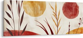 Tablou - Plante și cercuri (120x50 cm)